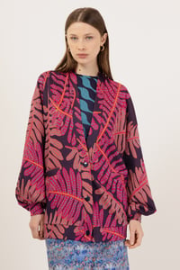 Image 2 of CARDIGAN MARRAKESH MONSTERA BLU €199 - 50%