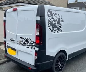 Image of Vauxhall Vivaro Renault Trafic Union Jack, van camper graphics