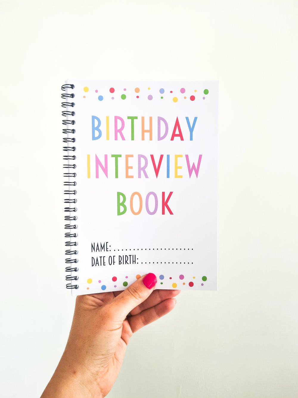 Image of Rainbow Birthday Interview Book 