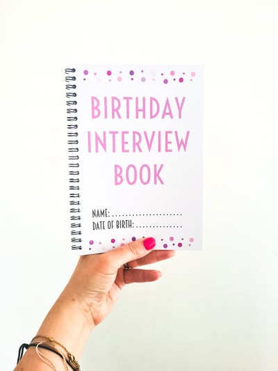 Image of Pink Birthday Interview Book