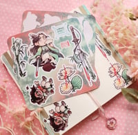 Image 1 of "White Lotus' Fall" Sticker Sheet