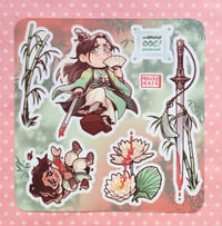 Image 2 of "White Lotus' Fall" Sticker Sheet