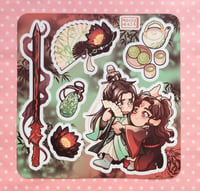 Image 2 of "Black Lotus and his Shizun" Sticker sheet