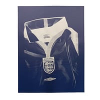 'three lions' poster (navy)
