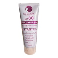 SY GLOW - Triple Whitening Hand & Body lotion - INSTANT  White Flawless SPF80,200ml