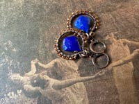 Image 17 of Louise. Lapis Lazuli and Hessonite Garnet earrings/ n193