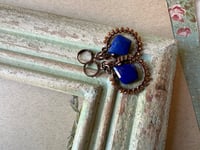 Image 20 of Louise. Lapis Lazuli and Hessonite Garnet earrings/ n193