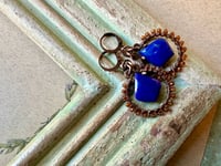 Image 12 of Louise. Lapis Lazuli and Hessonite Garnet earrings/ n193