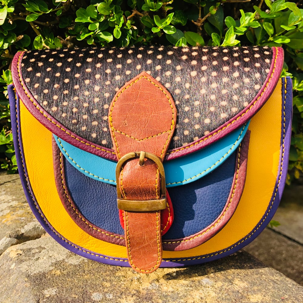 Image of Harlequin Collection. - Multicoloured Baby Saddle #36A