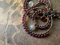 Image 12 of Mariana . Garnet and Labradorite earrings/ n385