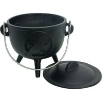 Image 2 of Cast Iron Cauldron Small 4.5in Pentacle w/ Raven