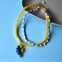 Image 1 of Sea Horse Necklace (yellow)