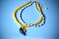 Image 3 of Sea Horse Necklace (yellow)