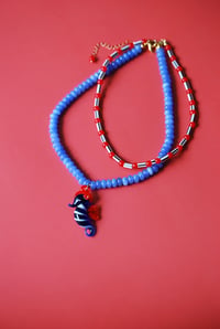 Image 2 of Sea Horse Necklace (blue)