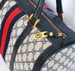 Image of Vtg Gucci Blue Monogram Boston Bag.