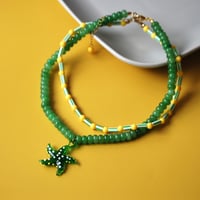 Image 1 of Starfish Necklace (green)