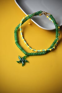 Image 4 of Starfish Necklace (green)