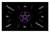 Printed Cotton Pendulum Mat - Pentacle Purple