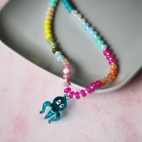 Image 1 of Octopus Necklace (blue)