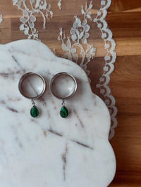 Image 3 of Malachite Angel Tears (Silver)