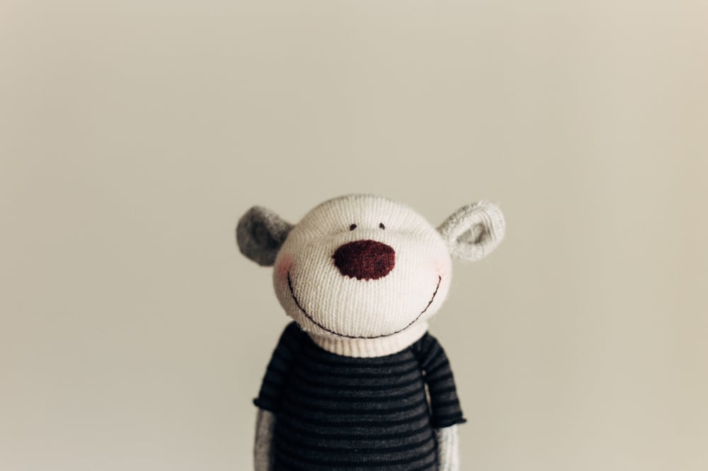 Image of Britt - Sculpted Sock Monkey, Polyfilled and Weighted