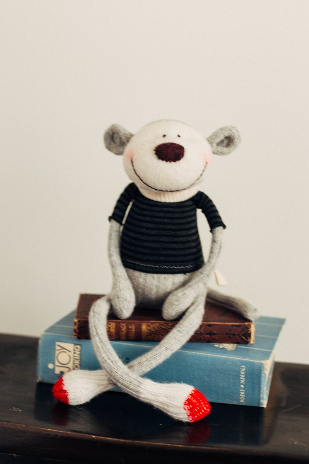 Image of Britt - Sculpted Sock Monkey, Polyfilled and Weighted