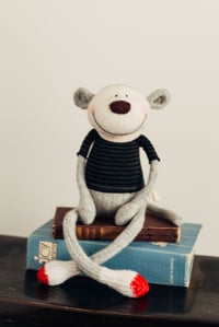 Image 4 of Britt - Sculpted Sock Monkey, Polyfilled and Weighted