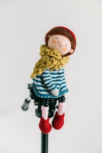 Image 2 of Aoife - Wool Filled Sculpted Sock Style Waldorf Doll with removable clothes 