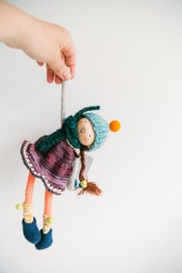 Image 2 of Kennedy - Wool Filled Sculpted Sock Doll - Small 11''