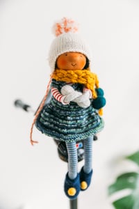 Image 3 of Quinty - Wool Filled Sculpted Sock Doll - Small 11''