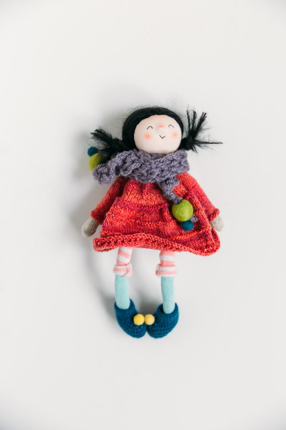 Image of Vienna - Wool Filled Sculpted Sock Doll - Small 11''