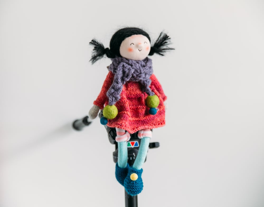 Image of Vienna - Wool Filled Sculpted Sock Doll - Small 11''