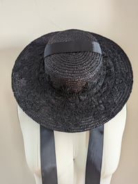 Image 1 of Black Corded Lace Hat