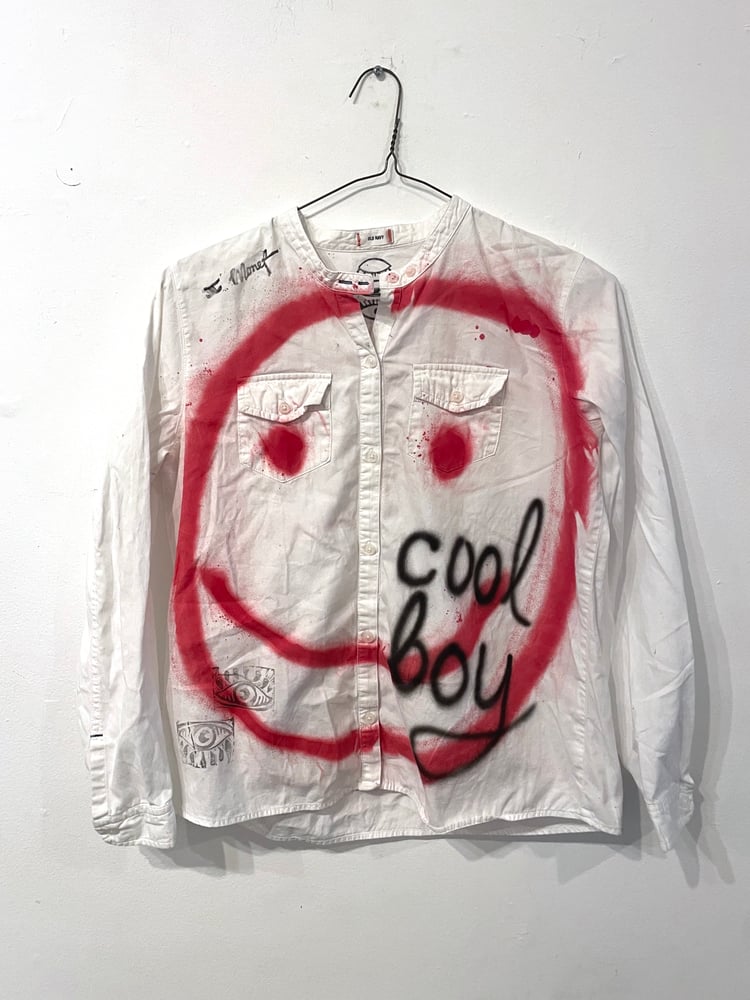 Image of Coolboy x CJ Monét Happy Face Blouse (S/M)