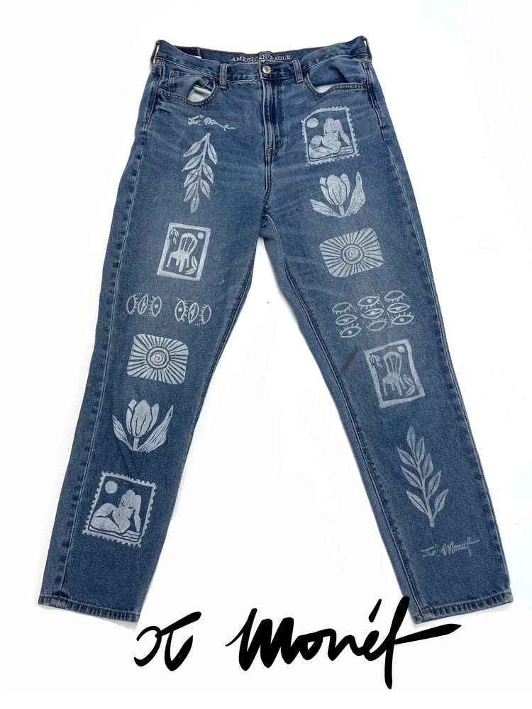 Image of CJ Monét Handprinted Carhartt Jeans (32x30)
