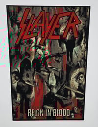 Slayer Woven Back Patch Reign In Blood Black Border