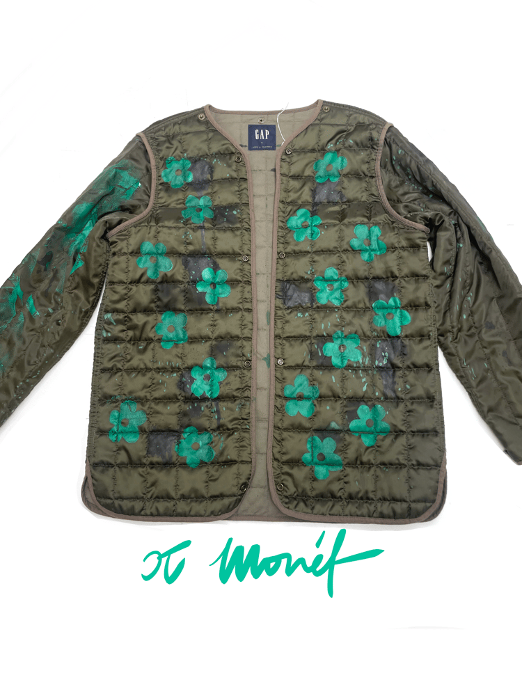 Image of CJ Monét Handprinted and Painted Quilted Jacket (L)