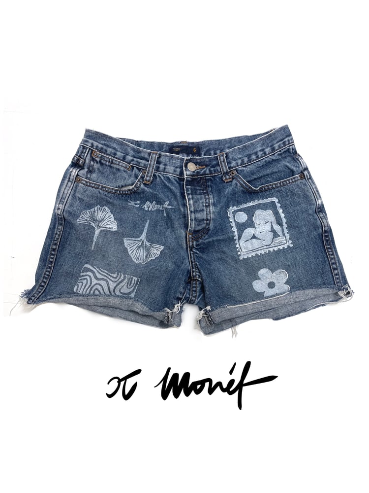 Image of CJ Monét Handprinted Jean Shorts (Size 6)
