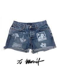 Image 1 of CJ Monét Handprinted Jean Shorts (Size 6)