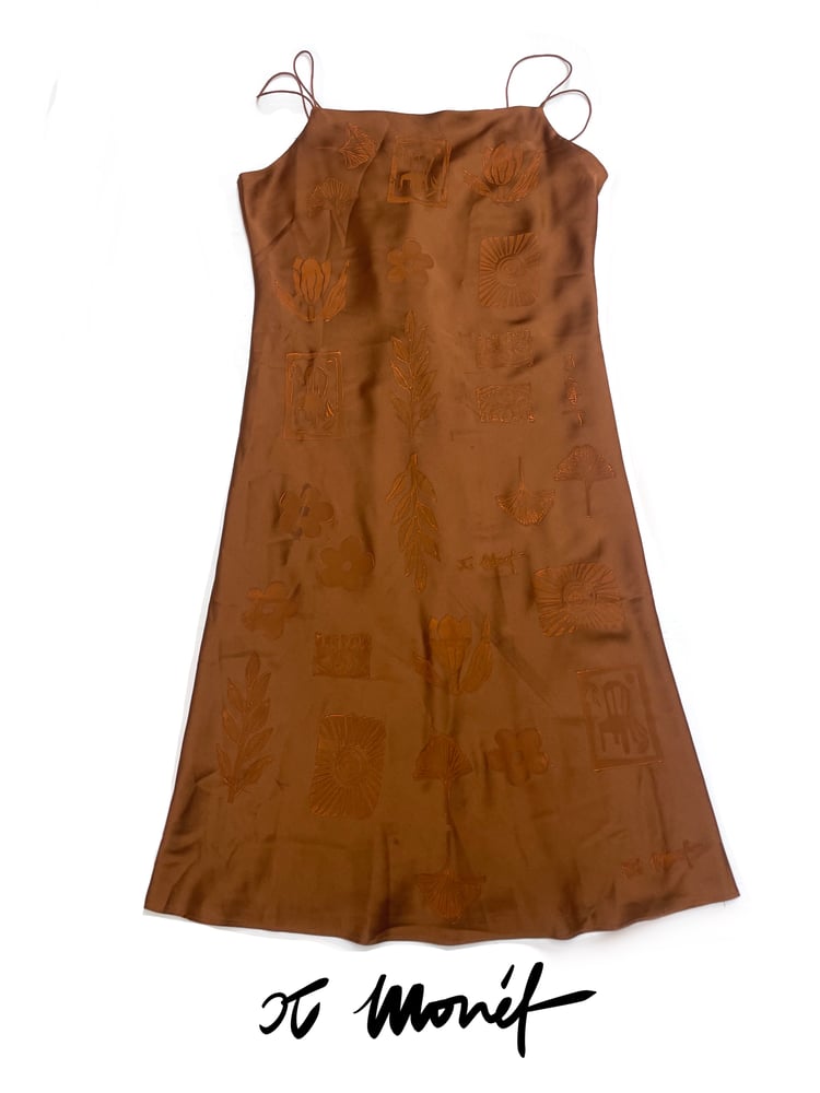 Image of CJ Monét Handprinted Satin Dress (M/L)