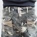 Image of Denim Utility Cargo Shorts - Mapped Mono Print Camo 