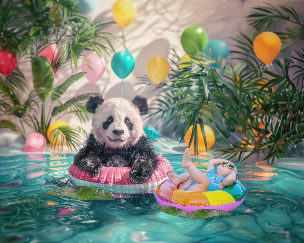 Image of Panda Pool Edit <3 