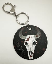 Image 1 of Cow Skull Keychain