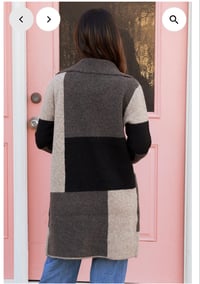 Image 3 of Black/ Beige Coat 