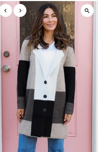 Image 1 of Black/ Beige Coat 