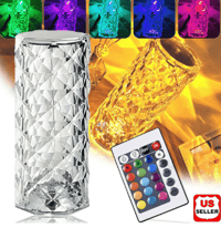 Crystal Light Lamp Color Changing Lamps Table Lamp with Touch & Remote Control, Diamond LED Night Li