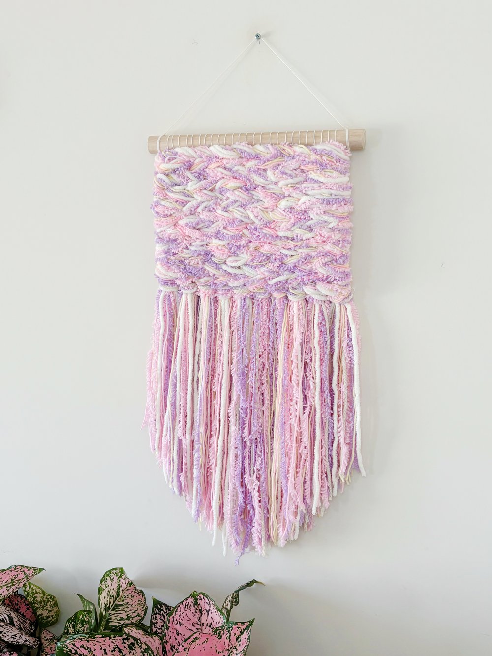 Image of Woven Wall Hanging / Boho Wall Decor / Wall Art - Pastel, Textured, Abstract (medium).