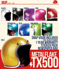  BRAP HELMET 500TX METALFLAKE (GLITTER) SERIES