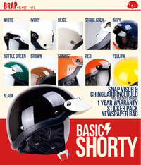 BRAP HELMET SHORTY SOLID COLOR SERIES