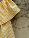 YELLOW GINGHAM RUFFLE TOP